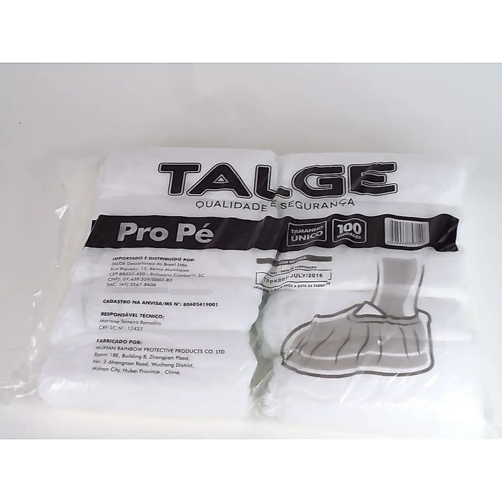 300 Sapatilha Propé Descartável De Tnt (branca)-talge premium