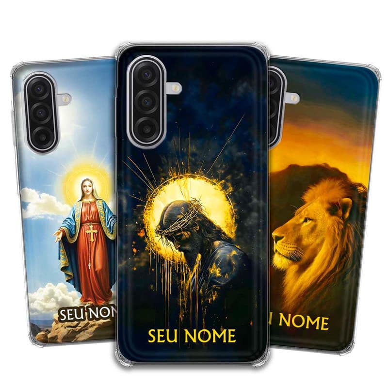 Capa/Capinha - Samsung Galaxy A17 - Jesus Fé Cristã Evangélica Personalizada com Nome