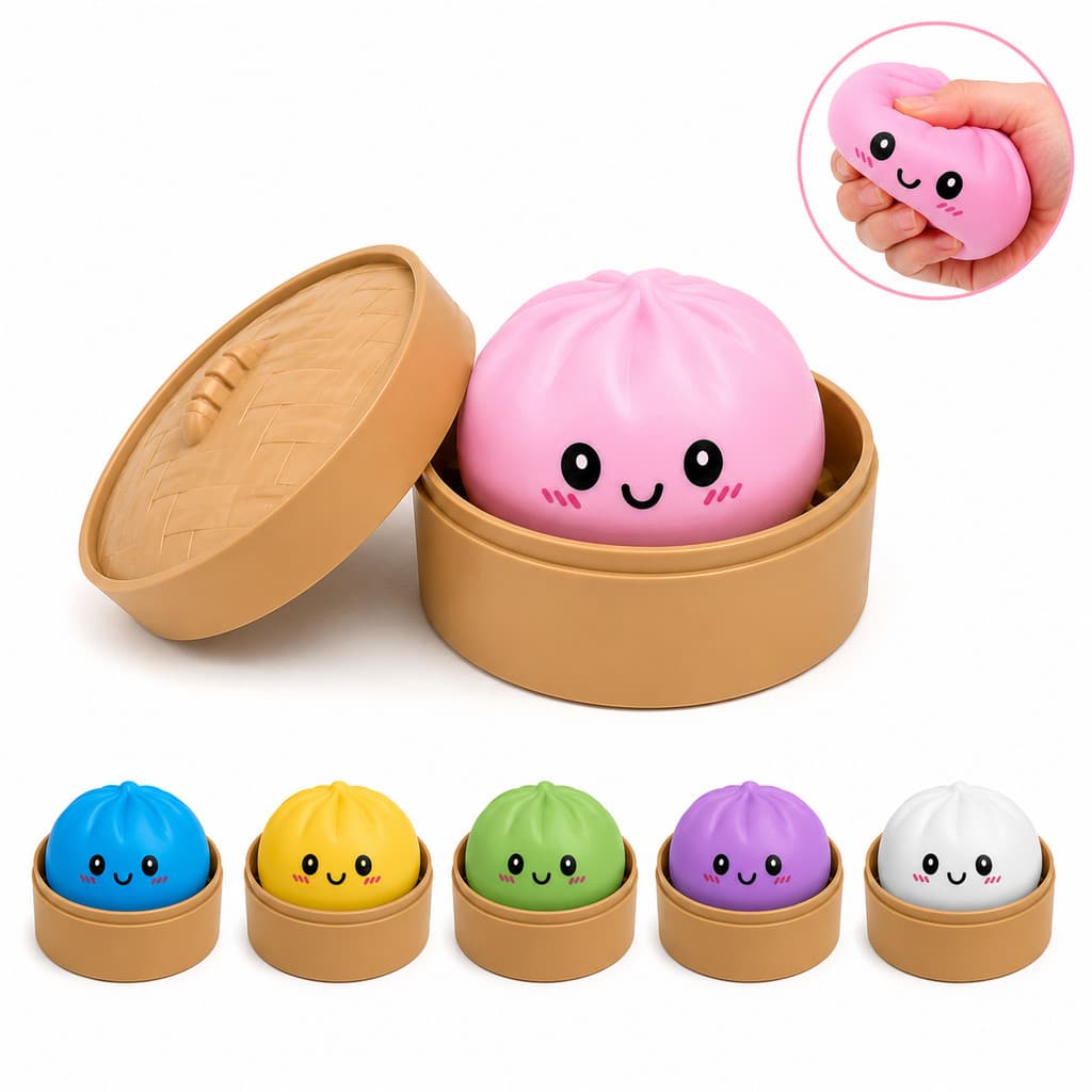 Squishy Bolinho bao Antiestresse Super Macio e Lento para Retorno Fidget Sensorial Relaxante Brinquedo strss