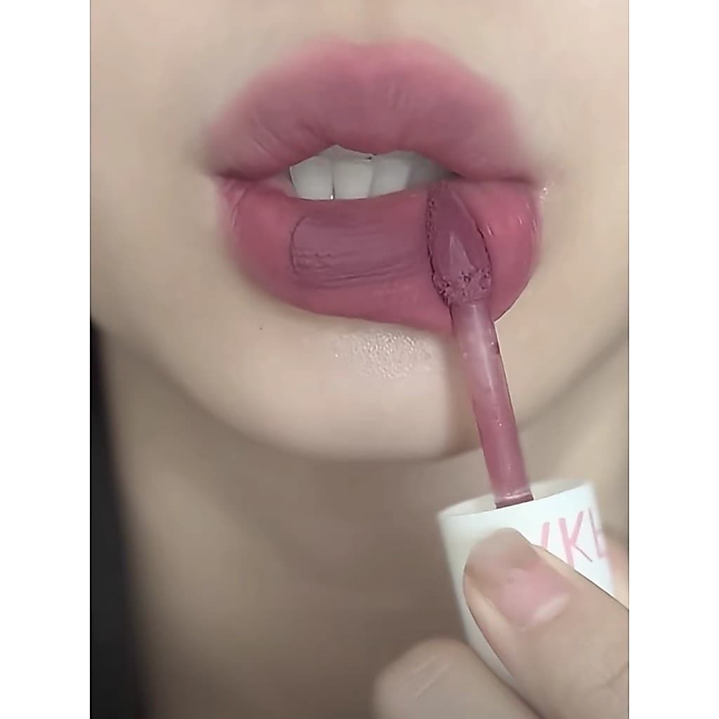 Couro Oliva Nova Cor!Akf Lip Puree m28 Purê de Taro Fumado Baixa Saturação Seco Rosa Cinza Rosa Roxo Batom