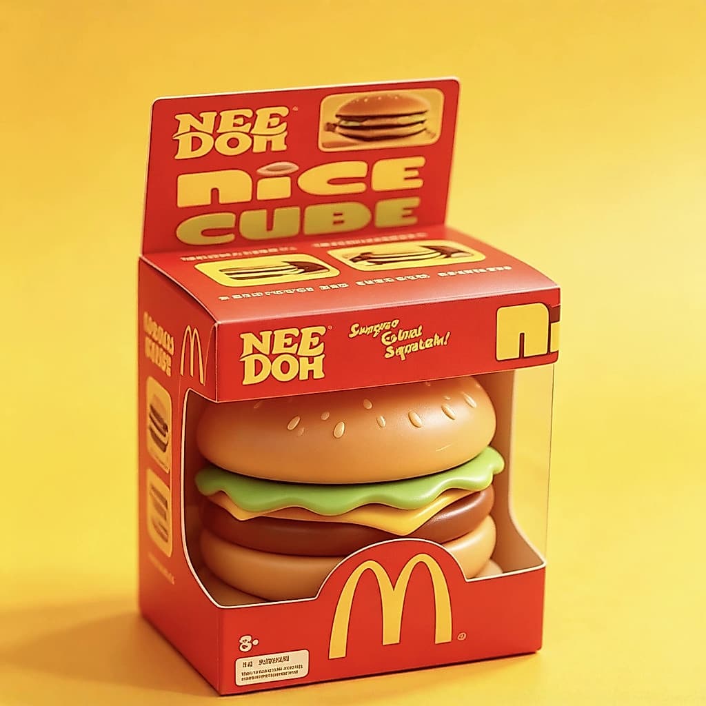 Influenciador de venda quente NeeDoh Burger Pinch Music Novo produto Brinquedo de descompressão Descompressão Recuperaçã