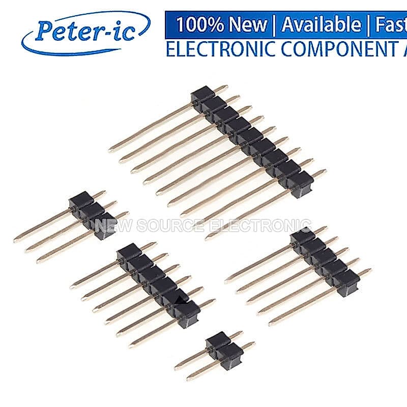 (10 Peças) 2.54mm Fileira Única Macho 1 * 2/3/4/5/6/7/8/9/10/12/15/16/20/40 Pinos L11.5 L15 L17 L19 L21 L25 mm Conector