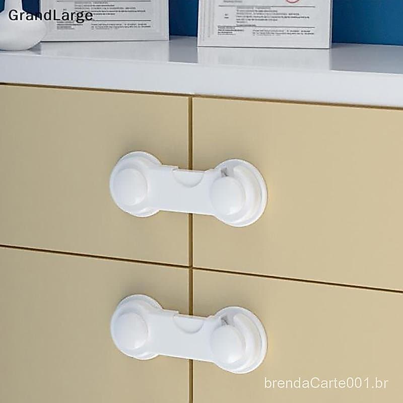 [GrandLarge] Fechadura De Gaveta De Segurança Infantil , Anti-Pitada , Porta De Armário , Banheiro , Geladeira , Para Be