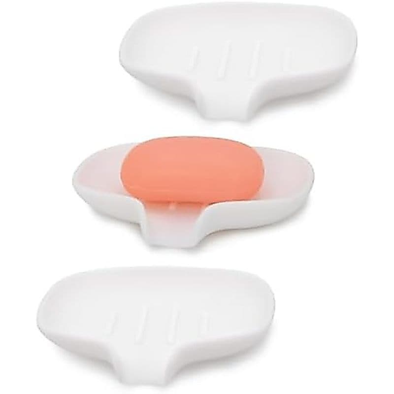 Saboneteira De Silicone Com 3 Unidades Ralo , Porta-Sabonete Em Barra Para Chuveiro/Banheiro , Bandeja De Cascata Drenag