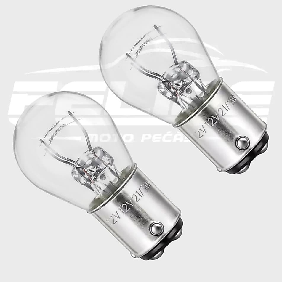 2 lâmpadas Halógenas Automotivas Cristal  Freio com 2 polos