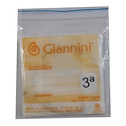 Kit Com 5 Corda Avulsa Giannini Violão Aço Bronze 3ª  (g)sol