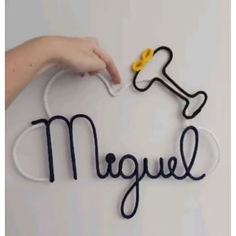 Nome Em Tricotin 1 Nome simples Até 9 Letras + 2 Desenhos