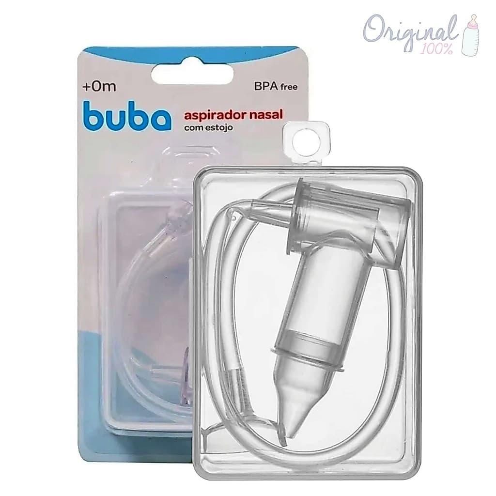 Aspirador Nasal de Sucção Nariz Entupido Alivio Imediato com Estojo Higiênico Infantil Bebê Buba