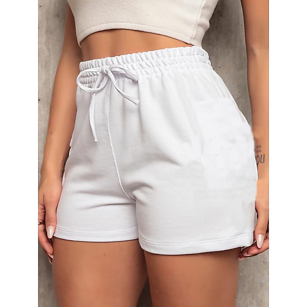 Short  Moletom FEMININO Super Confortável Bermuda Feminina Short Preto para Academia