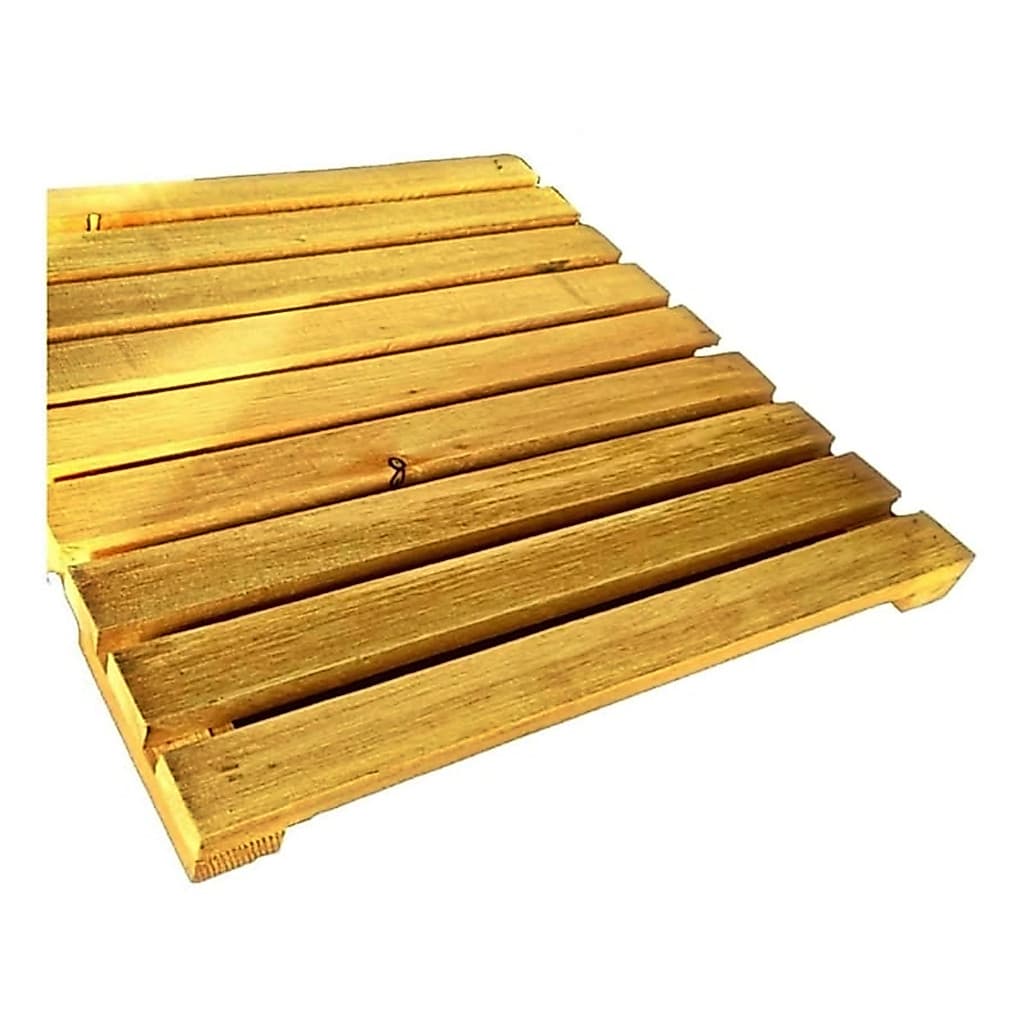 Kit 2 Decks de Madeira Maciça 50x50 cm Modular Piso Casa