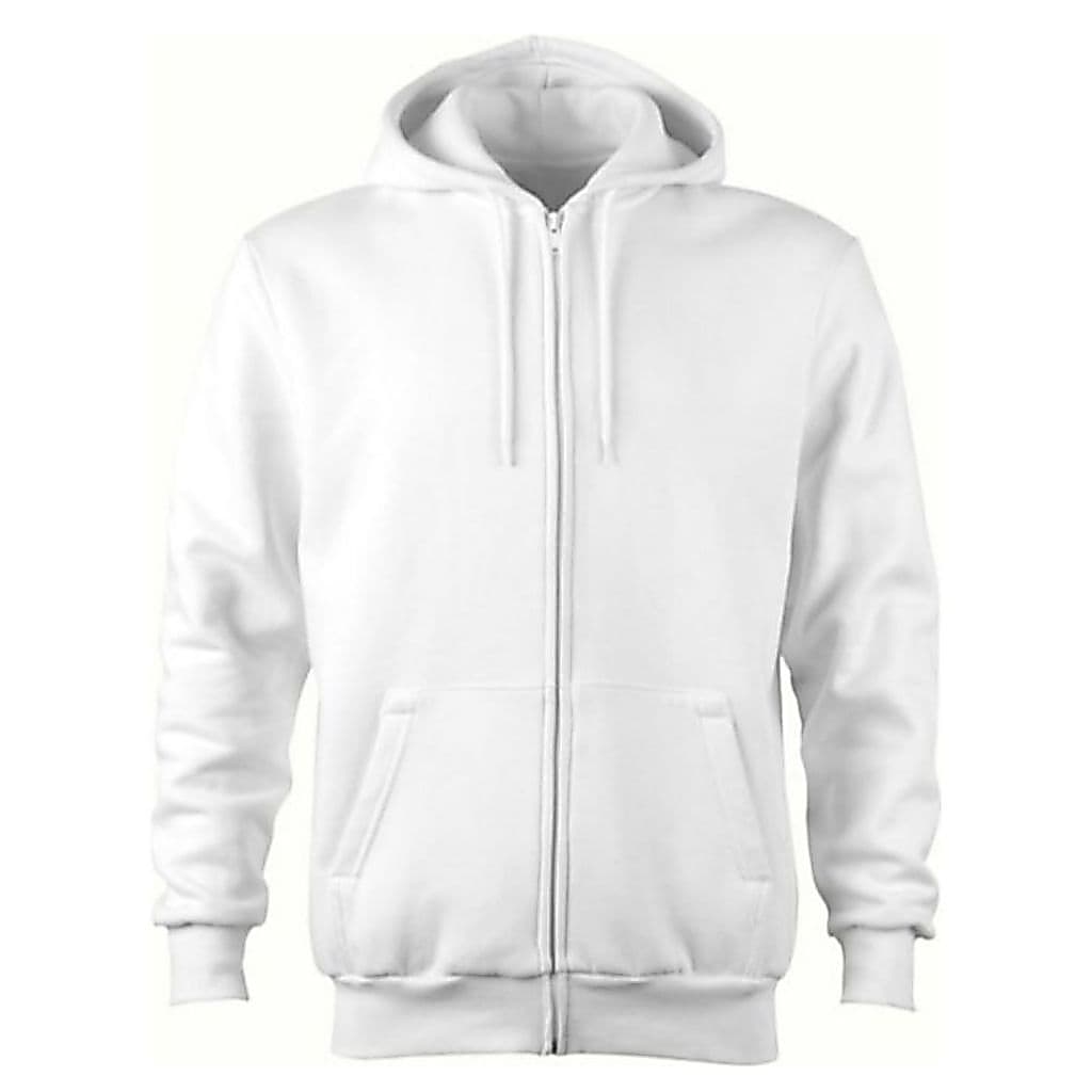 Moletom Com Ziper, Masculino E Feminino Confortavel Branco Liso Josty
