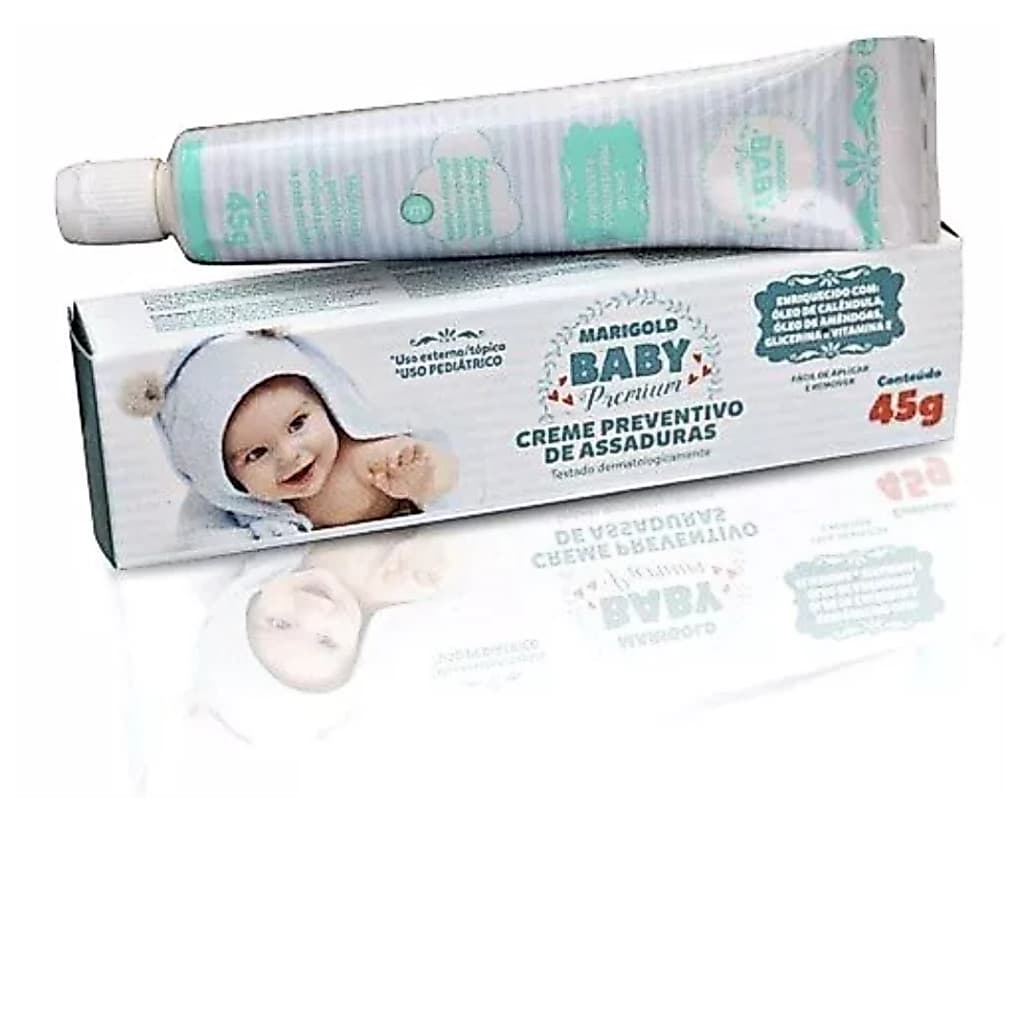 Kit 3 Creme Assadura Pomada 45g C/ Óleo Amêndoas Vitamina E