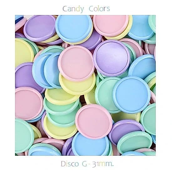 Disco G 31mm Candy Colors com 12 uni. Pop Disc