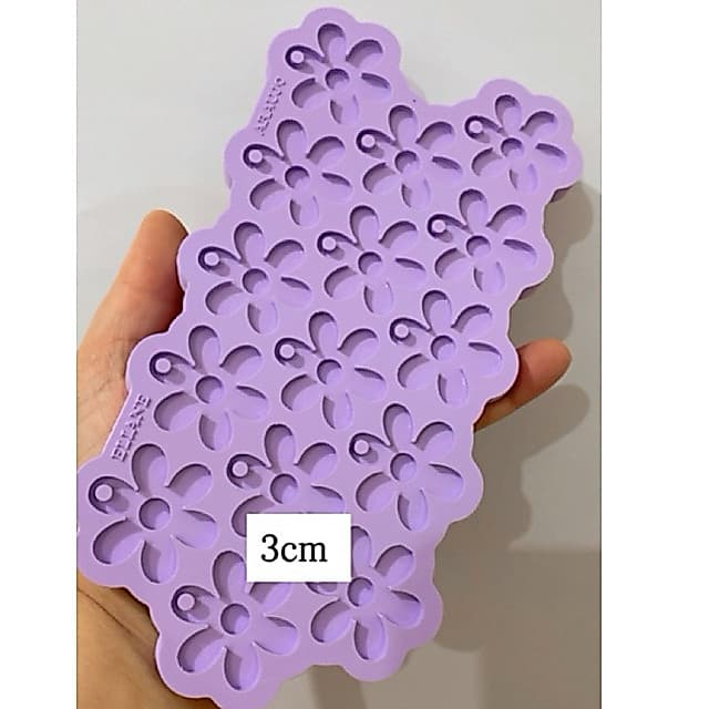 Molde de mini margaridas 15 cavidades chaveiros
