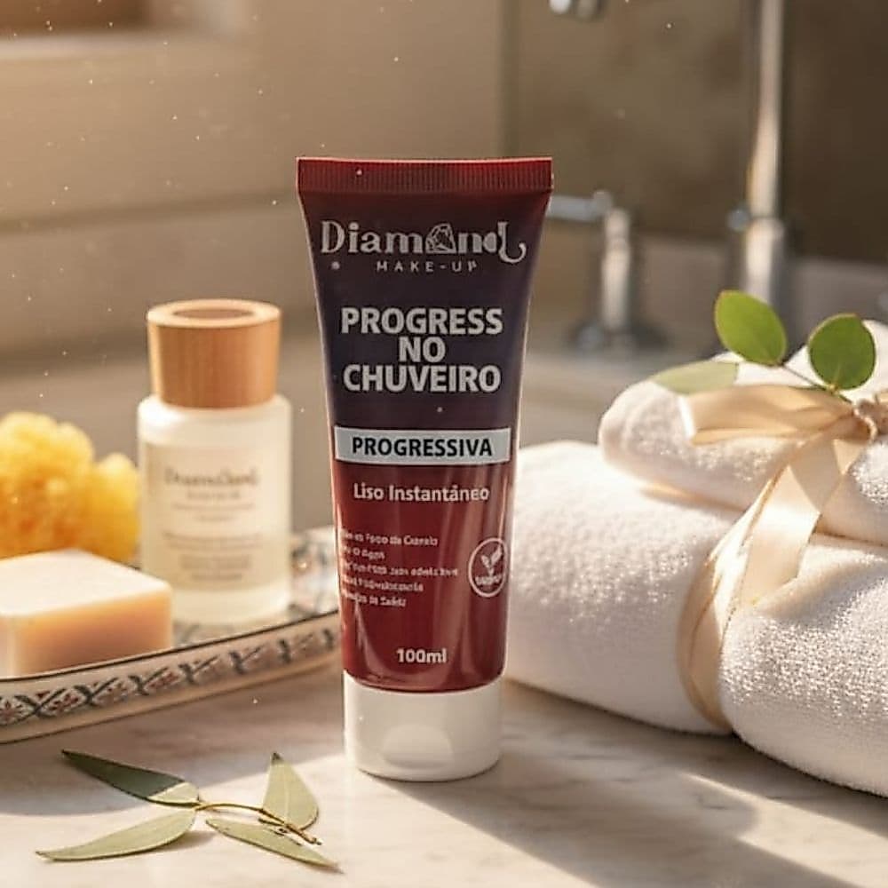 Progressiva No Chuveiro Diamond Make-up Liso Instantaneo Sem Formol 100ml