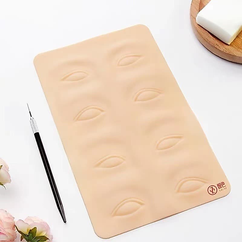 Pele Sintética 3D c/ olhos para treino de Micropigmentação