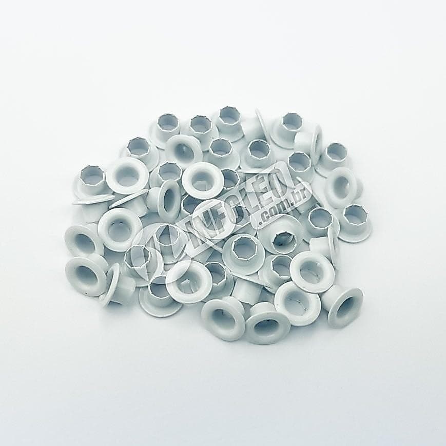 Ilhós Aluminio nº 54 Branco 3/16 polegadas - 50, 100, 150, 200 e 250 unidades