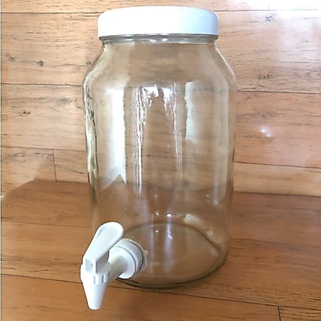 Suqueira De Vidro Capacidade De 3 Litros Tampa De Plastico - Torneira De Plastico