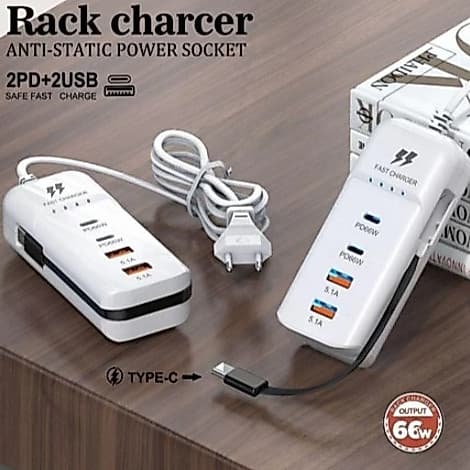 Carregador  de USB /Tipo C , Adaptador De Hub Multiporta De Carregamento Rápido