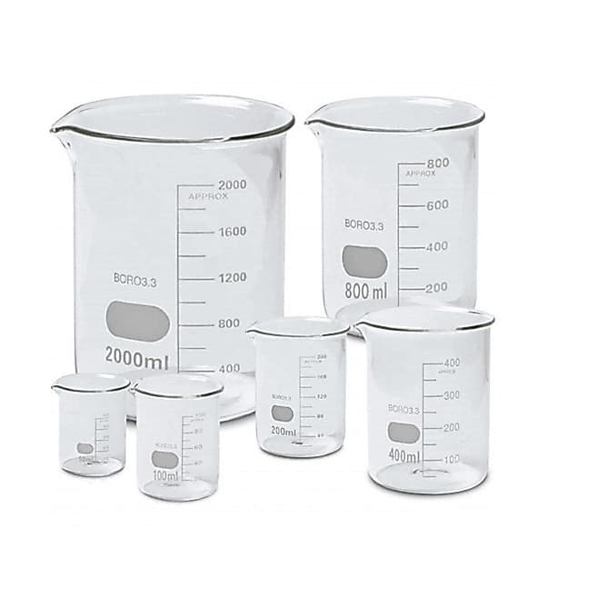 Kit Bequer becker de vidro - Tamanhos Variados + BRINDE