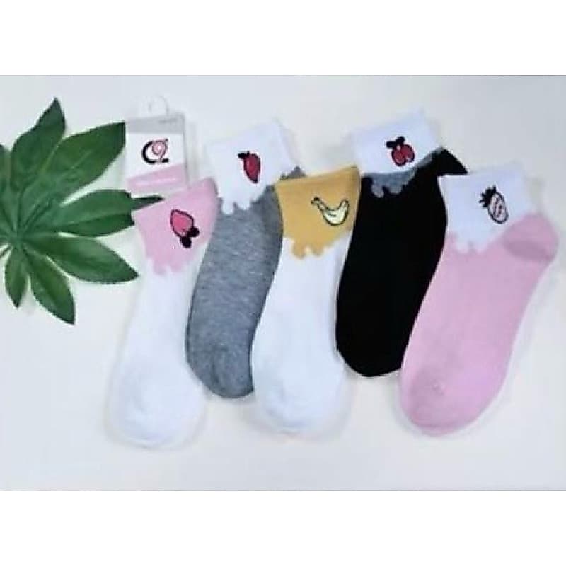 MEIA ALGODAO Kit Pares Meia Feminina Cano Curto Estilosas Com Estampa Variadas Tamanho 35-40