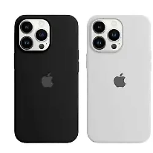 KIT 2 CAPINHA IPHONE SILICONE AVELUDADA PRETA E BRANCA
