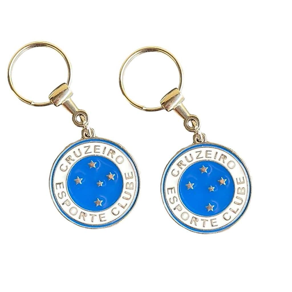 Chaveiro de Metal Cruzeiro Escudo Time Torcida Presente Lembrança