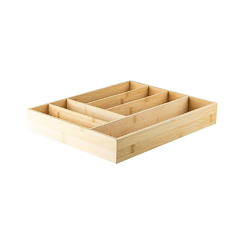 Organizador De Talheres Porta Talher Gaveta Bambu Sustentável Grande Keep - Ou