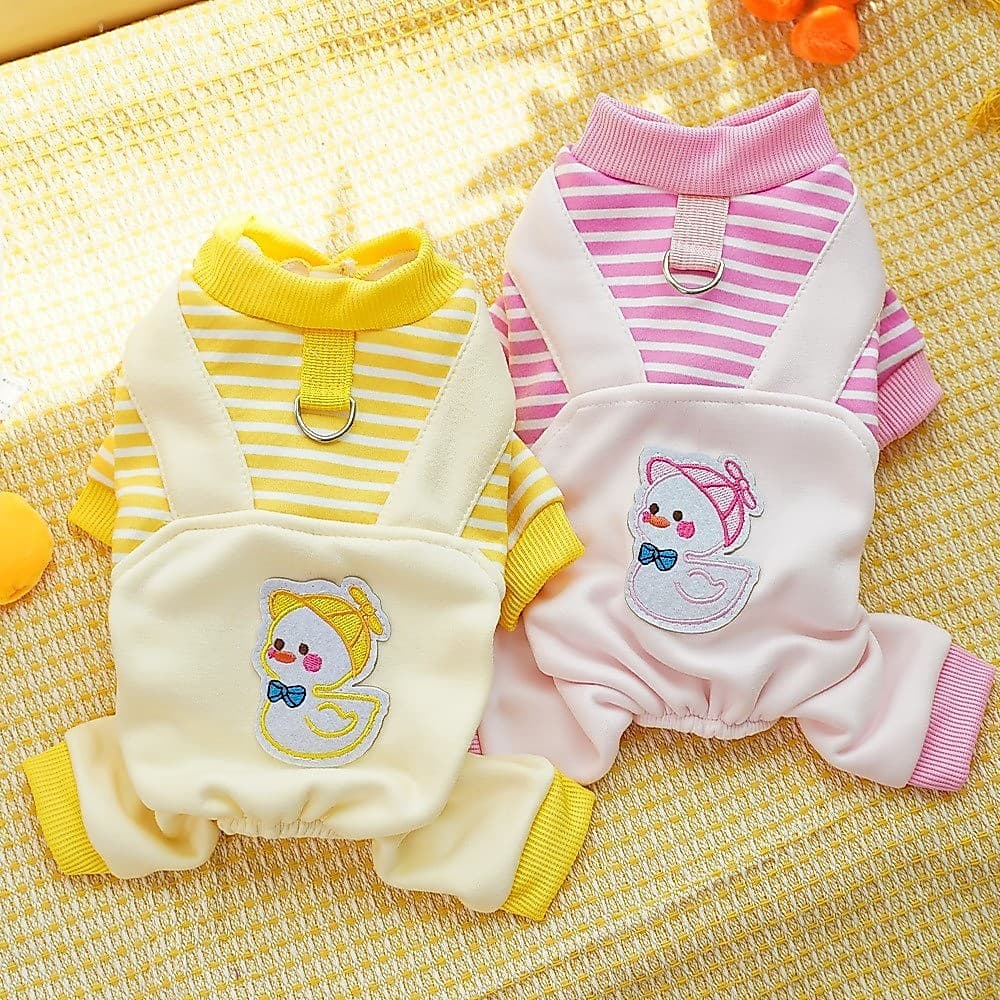 Camisola Listrada Fofa De Desenho Animado De Outono E Inverno , Macacão Com Capuz De Quatro Patas , Terno De Brinquedo P