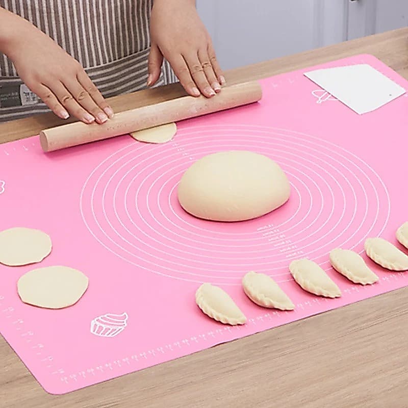 Tapete Apoio De Silicone Culinária Cozinha Confeitaria Liso P/ Massas Biscuits Pasta Americana Tamanho 50X40 Com Medidas