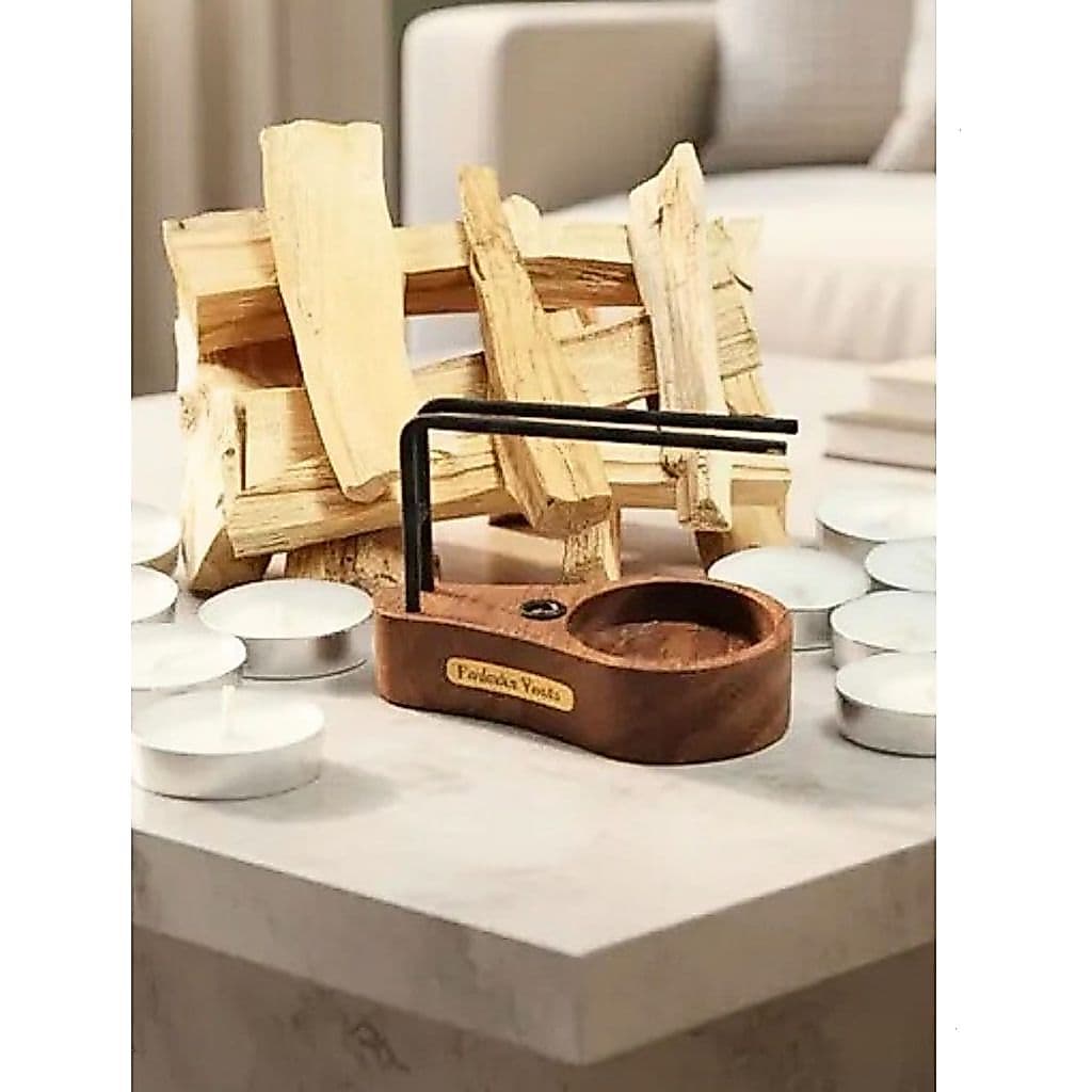 Porta Palo Santo Incensário Queimador 10 Velas 100 Gramas de Pau Santo Qualidade Insuperável