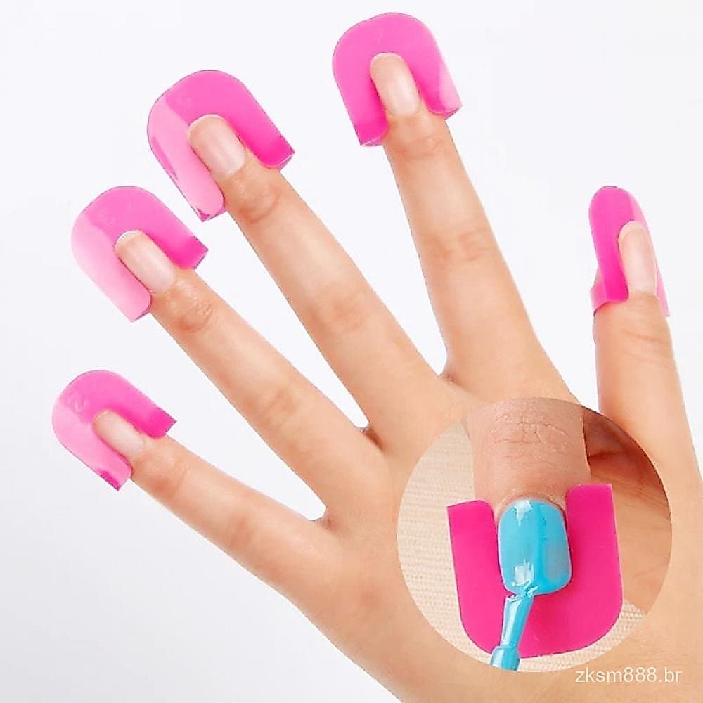 26 Peças Molde de Esmalte Protetor de Dedo para Arte de Unhas