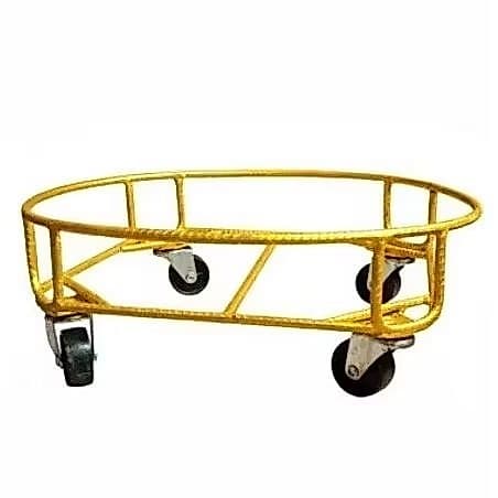 Suporte de Ferro com Rodinhas para botijão de gás, vasos de plantas e galão de água.