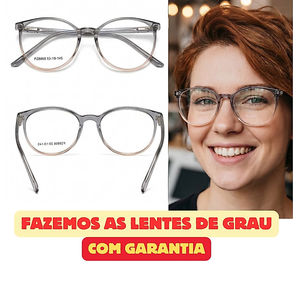 PZ8868-C2-Modelo Óculos de Armação feminino