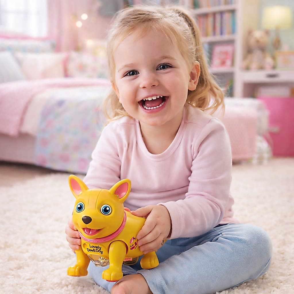 Brinquedo Cachorro Pets Fujão Musical Som Luz E Movimento Sensorial Educativo Interativo Infantil