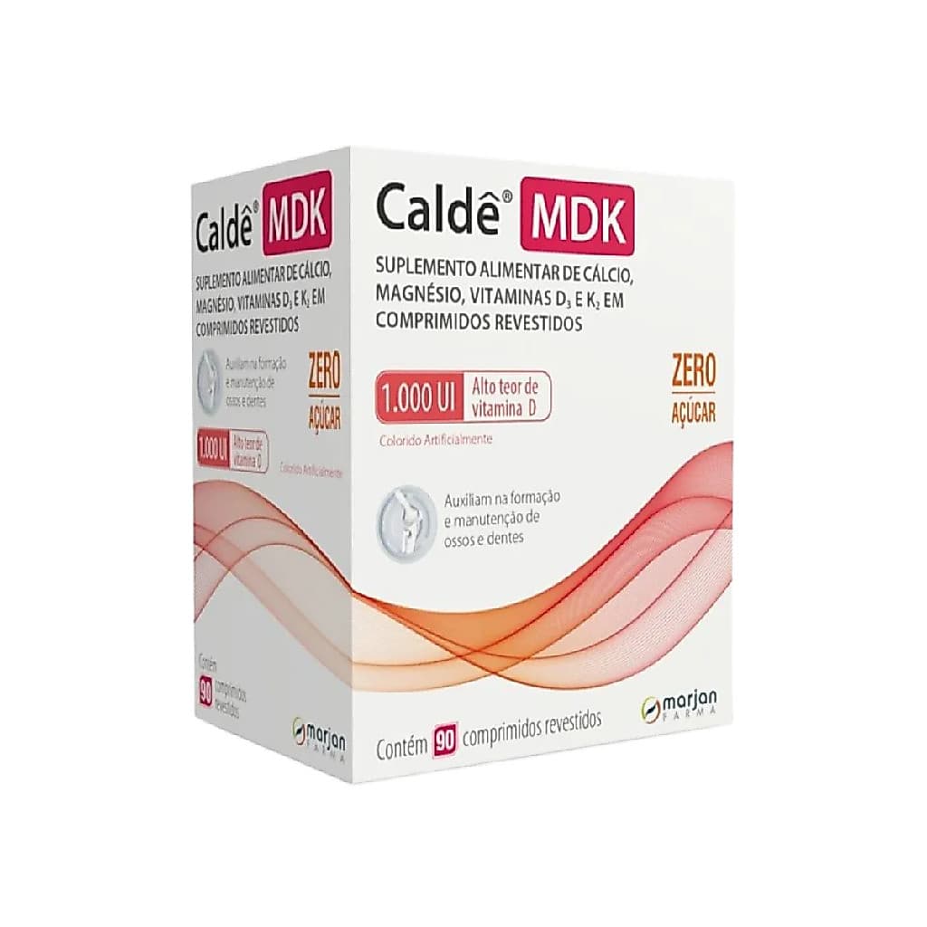 Suplemento Caldê Cálcio MDK 1.000UI 90 Comp Marjan