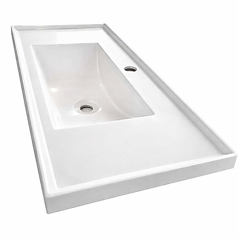 Pia em ABS resistente de ótima qualidade para banheiro e lavabo