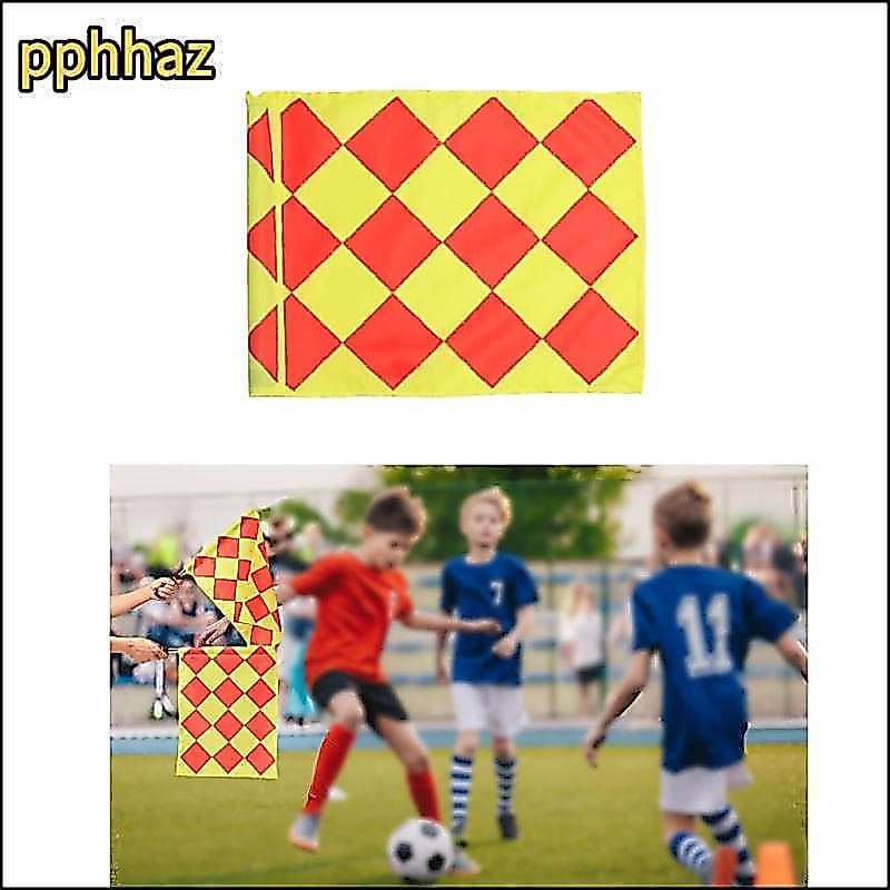 [pphhaz] Bandeira Ref De Futebol Campo De Canto Pólo Não Incluído Engrenagem De Árbitro De 40 Cmx30 cm Para Profissional