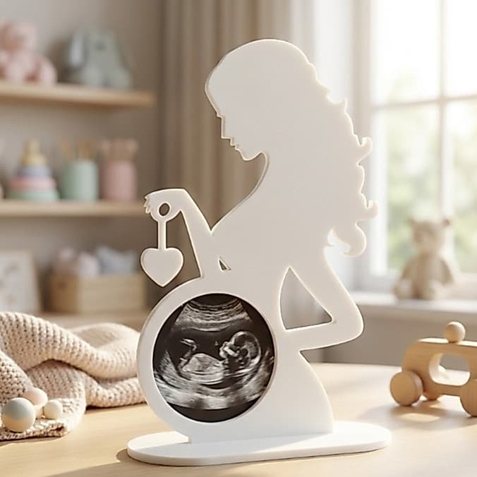 Porta Retrato Ultrassom Gestante Lembrança Gravidez Decoração Quarto Bebê Presente Maternidade