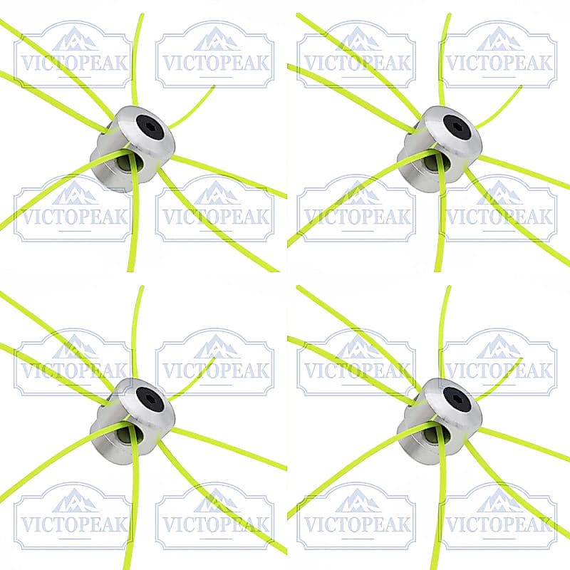 Cabeça De Aparador De Alumínio M10 * 1.25 De 4 Peças Com 4 Linhas De Grama De Nylon Cabem Cortador De Escova