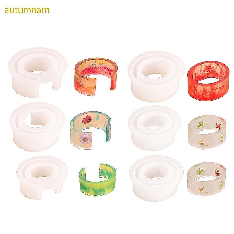 Autumnam Kit Moldes Silicone Para Pulseira Larga 6 Tamanhos, Ferramentas Molde Punho Aberto