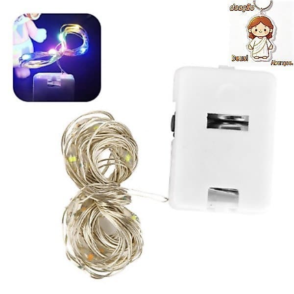 50 Peças 2M LED Fio De Luz Fio De Cobre Luzes De Fadas Festa De Casamento Natal Decoração De Bar De Halloween