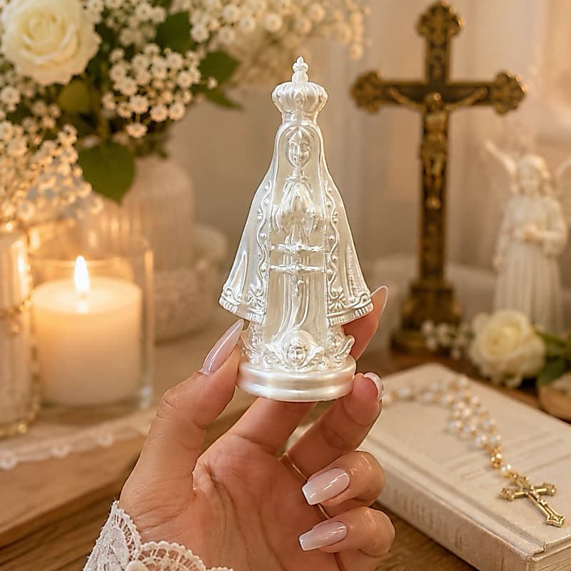 Kit Nossa Senhora Aparecida Aplique 10 cm  Lembrancinha para Casamento, Batizado e Crisma