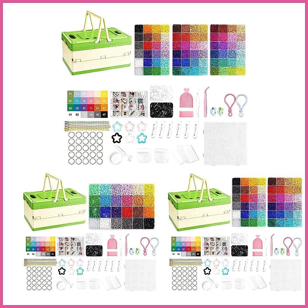 Conjunto De Contas De Fusível Artesanal Miçangas Arte Decoração Artesanato Fazendo Para Beignners Crianças Jovens Adoles