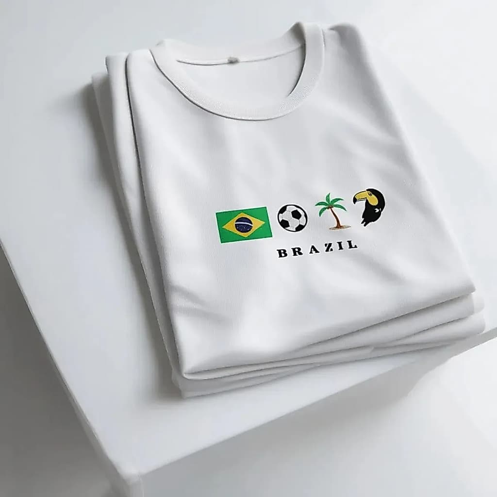 Camisa Brazil Algodão Confortável Macia Estilosa Basica Leve
