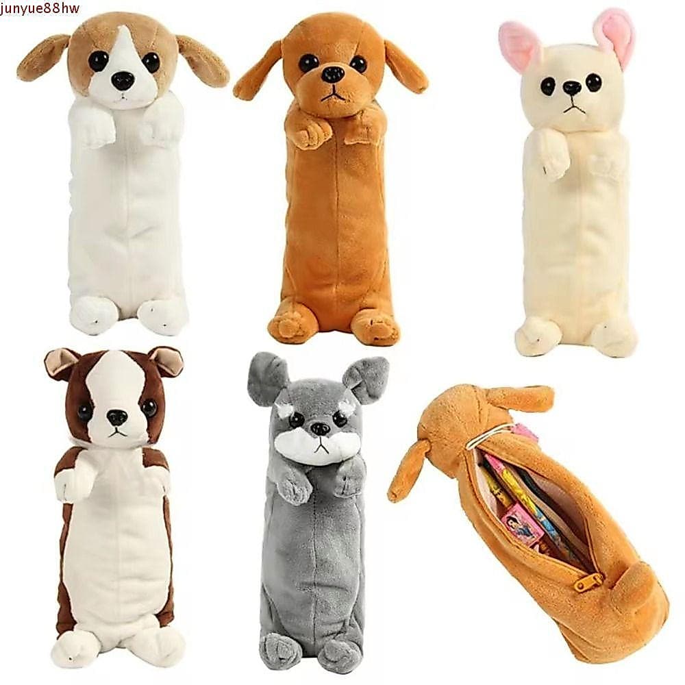 JUNYUE Bolsa De Lápis Para Cães , De Pelúcia Macia Fofa Cachorro , Estojo Coreano Armazenamento De Papelaria Animais