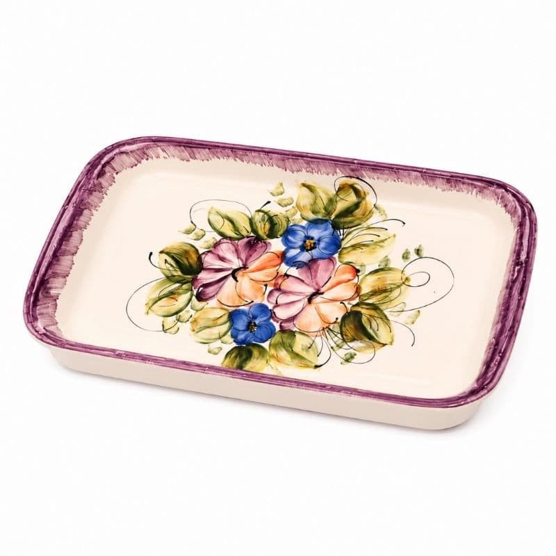 Travessa Cerâmica Retangular 1,2L  28cm Refratária Forno Micro-ondas Assadeira Mesa Posta Divina Décor