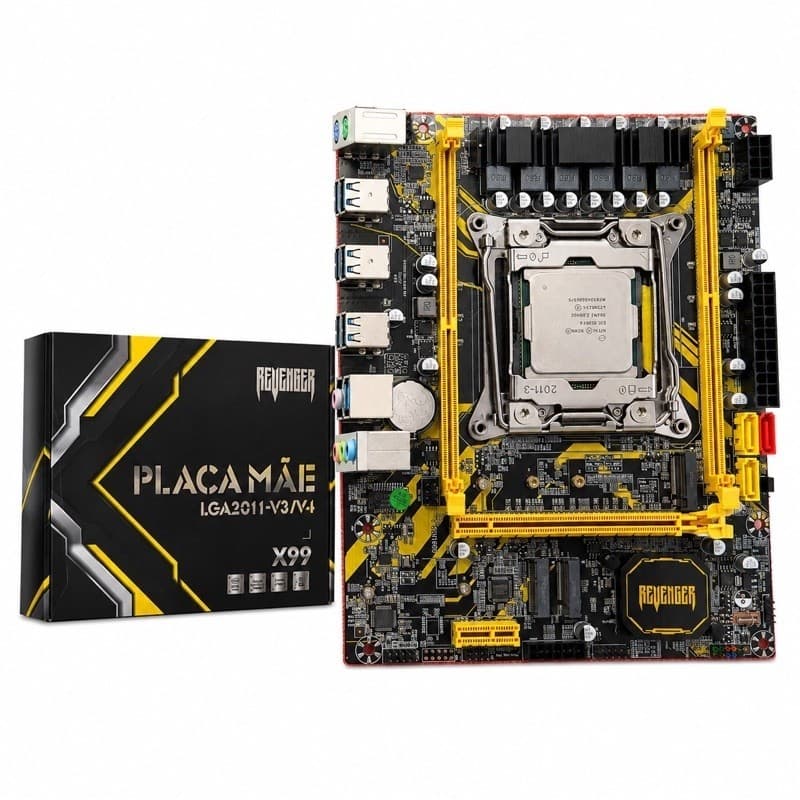 Placa Mãe X99 Revenger LGA 2011-3 DDR4 Xeon E5 V3 V4 M.2 NVMe Micro ATX