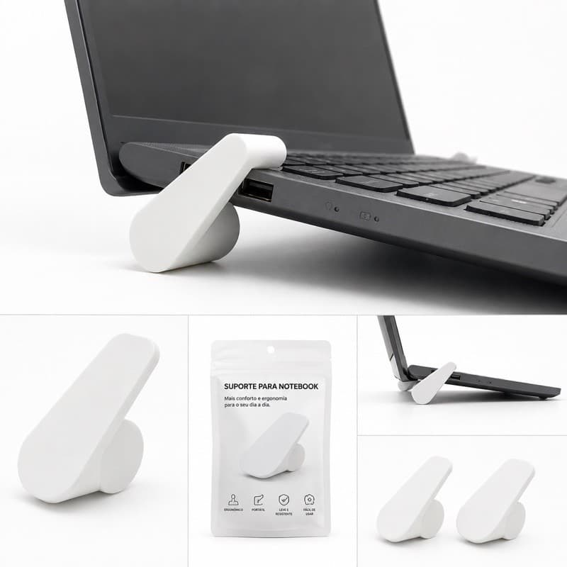 Suporte base para notebook computador mesa modelo slim