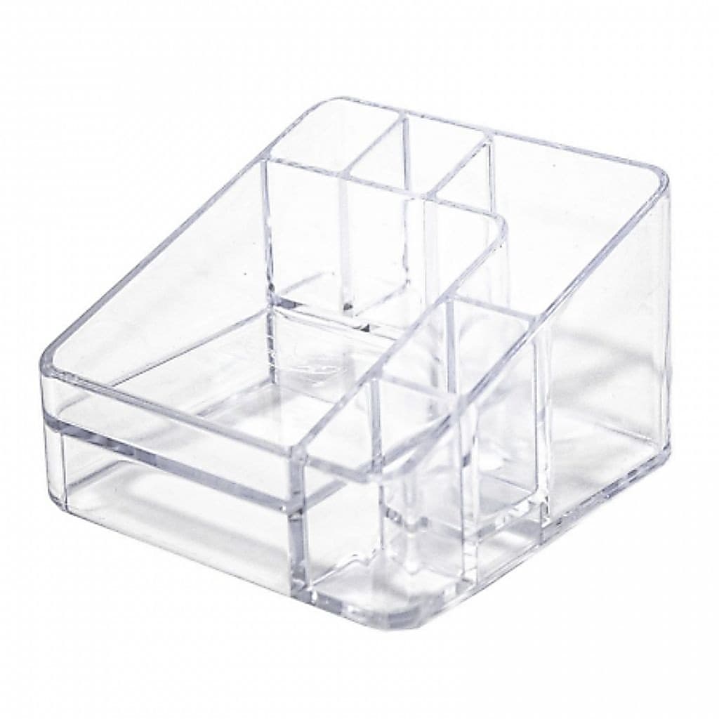 Organizador De Cosmeticos Compacto C/6 Divisorias Cristal